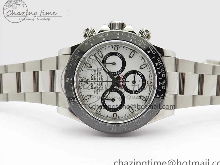 Rolex aaa copy Bezel White Sustainable 116500 Noob Edition on Bracelet Ceramic Best A SS Dial 1:1 2980 Daytona 1218